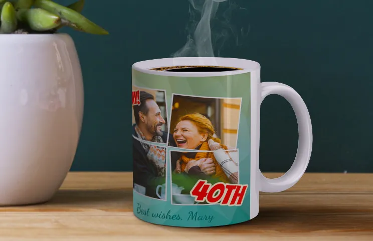 Taza personalizada de 40 cumpleaños general