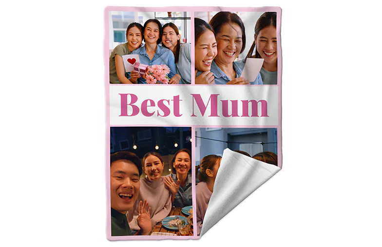 Manta de fotos de Printerpix con fotos de familia