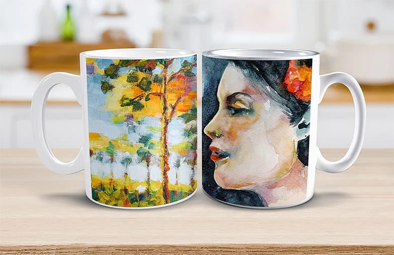 Tazas de Foto Personalizadas de Printerpix|Mamá y bebé sosteniendo una taza personalizada con diseño de dibujos animados de Printerpix con texto para papá|Taza de foto personalizada con imagen de bebé gateando con un mono de animal|Mamá e hija sosteniendo tazas de foto personalizadas con fotos familiares|Pareja besándose con tazas personalizadas con texto|Taza de foto personalizada con tu propia foto de un perro|||||