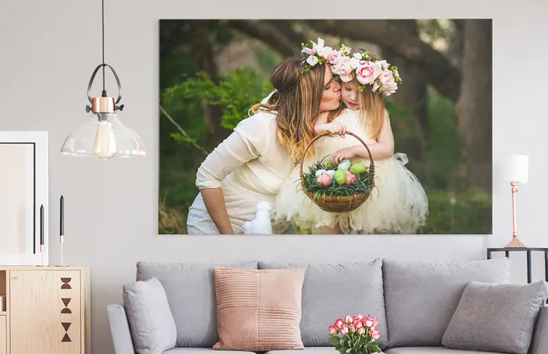 Lienzo de fotos de madre e hija de Printerpix en todos los diseños y tamaños