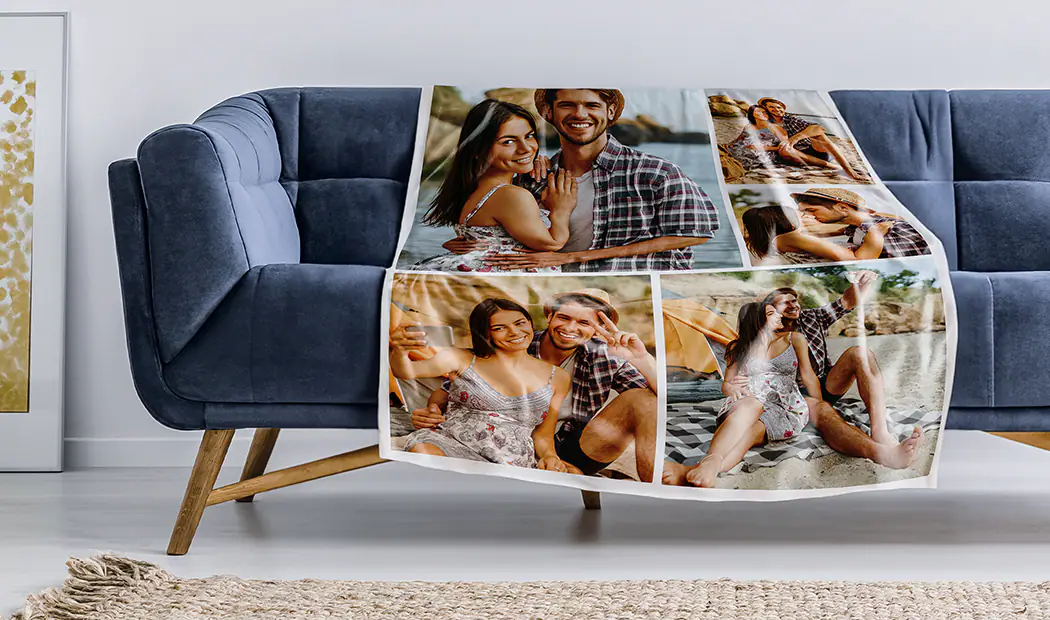 Manta de Fotos Mink Touch de Printerpix|Manta de fotos de Printerpix con fotos de familia|Manta de fotos grande en cama doble con foto de niña|Imagen de manta de fotos con comparación de tamaño|Imagen de collage en blanco y negro de manta de fotos|xvfdgbdfb|||||