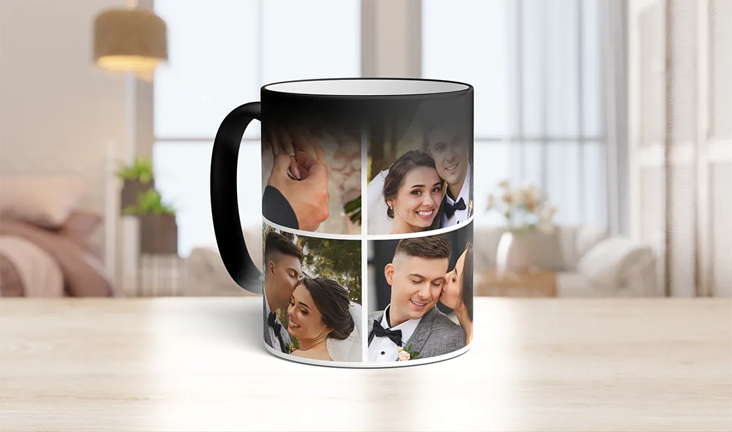 taza mágica para boda