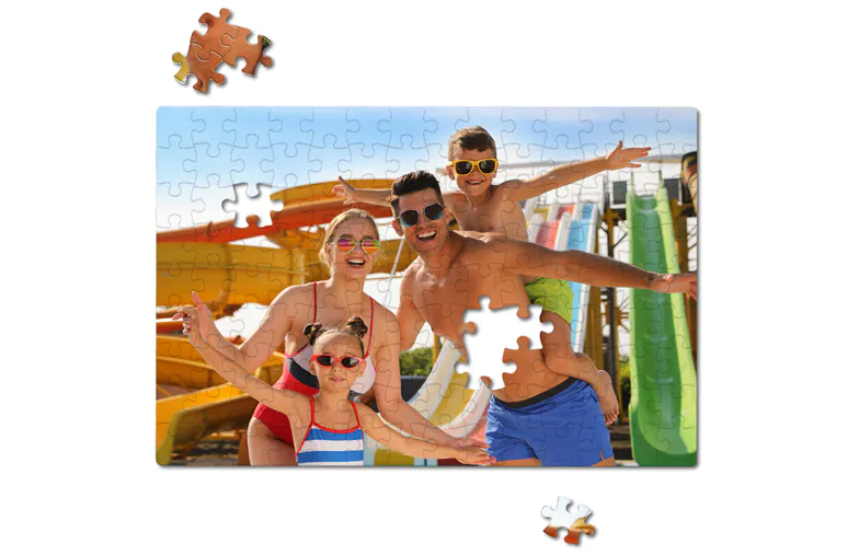 Soy tu padre puzzle de cartón en la mesa
