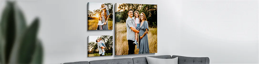 Impresión en lienzo collage de dos amigas encantadas