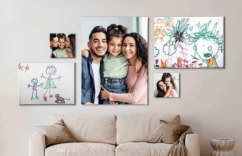 Regalos de fotos del Día de la Madre en lienzo personalizado de Printerpix Todos los diseños y tamaños