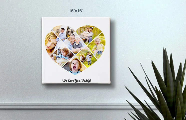 Lienzo collage corazón 16x20