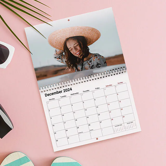 Calendario de doble página A5