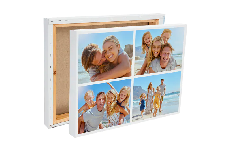 Lienzo de collage de fotos personalizado por Printerpix|Collage de fotos familiares en impresión sobre lienzo|Collage de fotos de vacaciones en impresión sobre lienzo colgado en la pared|Impresión en lienzo personalizada para colgar en la pared con collage de fotos personalizado|Fotos familiares del móvil impresas en lienzo en formato collage por Printerpix|Impresión en lienzo grande con collage de fotos personalizado de fotos familiares|||||