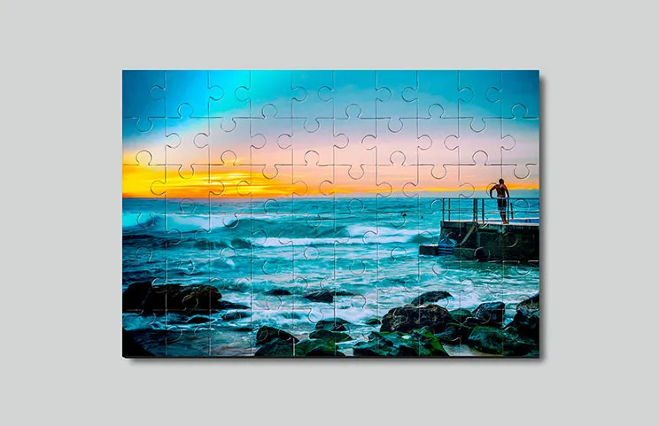 Puzzle de madera del atardecer