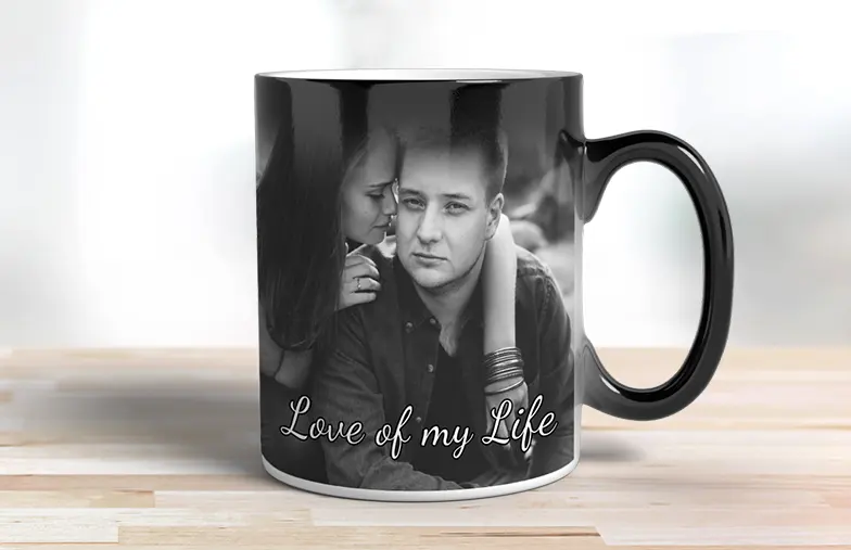 Taza mágica personalizada de Printerpix que cambia con el calor con foto personalizada de un bebé revelada