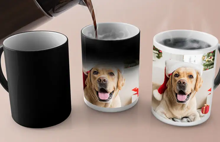Taza mágica personalizada de Printerpix que cambia con el calor con foto personalizada de un bebé revelada