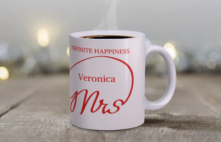 Taza personalizada para boda