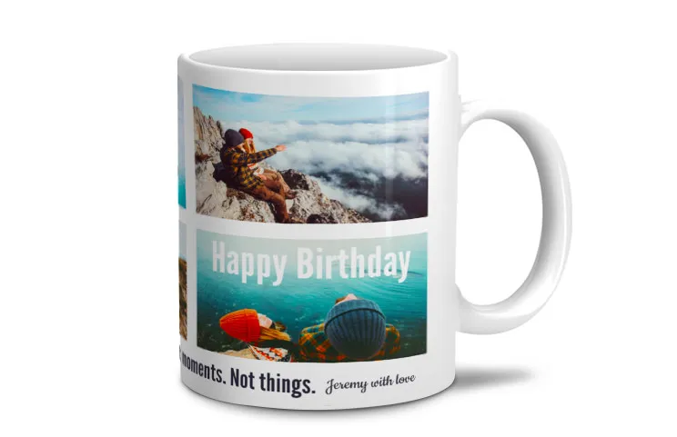 Taza de cumpleaños para coleccionar momentos en general