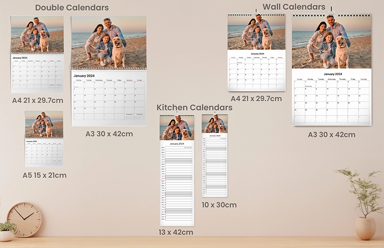 Calendarios de fotos personalizados