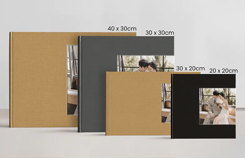 Libro de Fotos de Lujo Layflat – Cubierta Acrílica Cuadrada