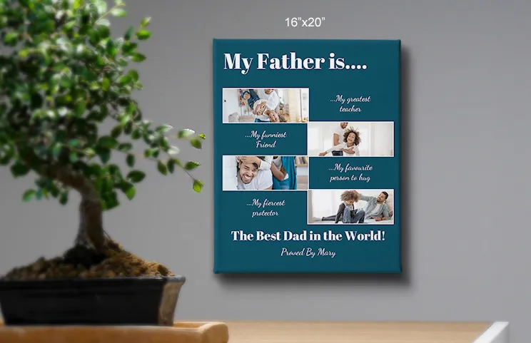 48x36 lienzo collage mi padre es...