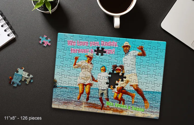 Rompecabezas de cartón de dos niñas