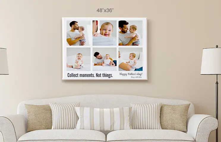 Lienzo collage en la pared