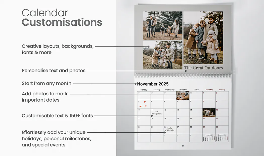 Calendario de Pared Personalizado
