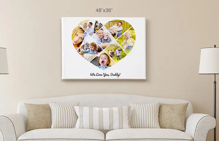 Lienzo collage en la pared