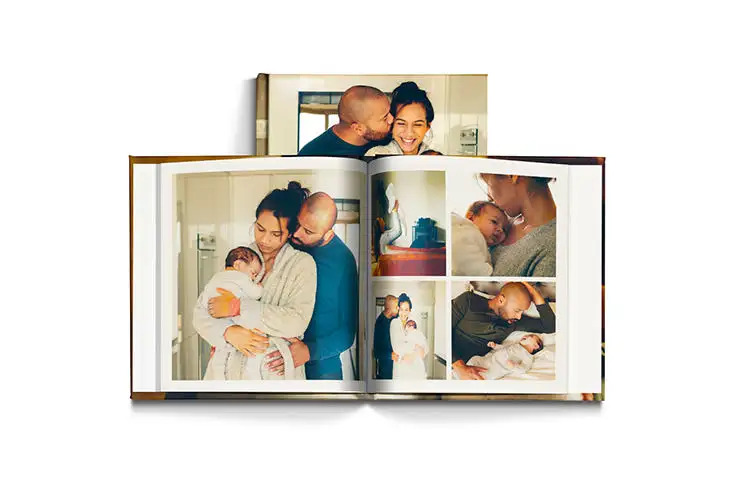 Libro de fotos de bebé púrpura