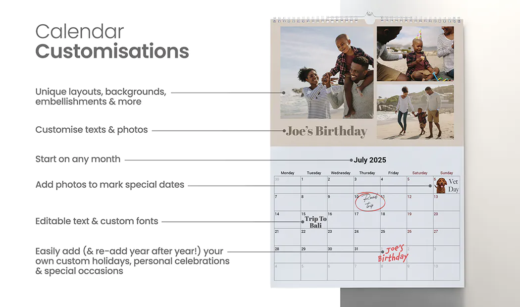 Calendario de Pared Personalizado