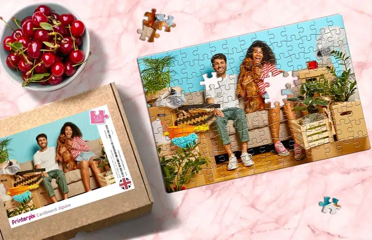 puzzle personalizado de cartón con foto de familia