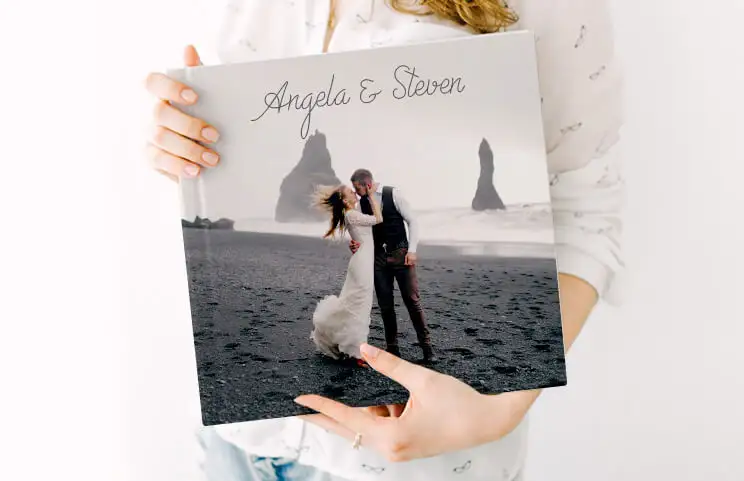 Fotolibro de cuero de madre e hijo