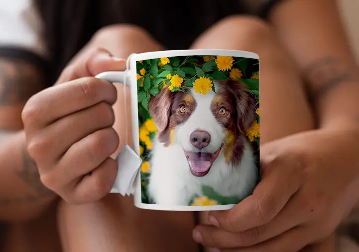 Taza de foto personalizada con tu propia foto de un perro